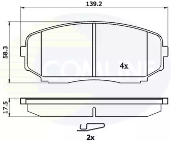 Комплект тормозных колодок COMLINE CBP31724