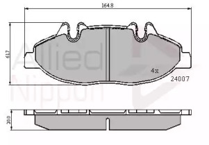 Комплект тормозных колодок COMLINE ADB01305