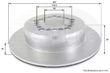 Тормозной диск COMLINE ADC0163V