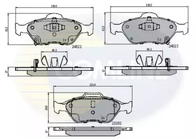 Комплект тормозных колодок COMLINE CBP31637