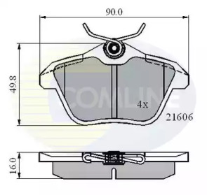 Комплект тормозных колодок COMLINE CBP01095