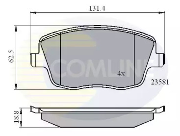 Комплект тормозных колодок COMLINE CBP01147