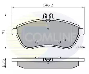 Комплект тормозных колодок COMLINE CBP01786