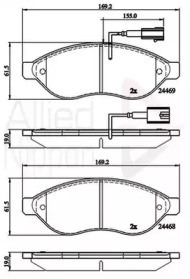 Комплект тормозных колодок COMLINE ADB12227