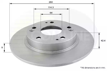 Тормозной диск COMLINE ADC0555