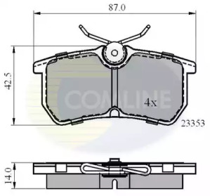 Комплект тормозных колодок COMLINE CBP0705