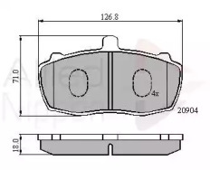 Комплект тормозных колодок COMLINE ADB01066