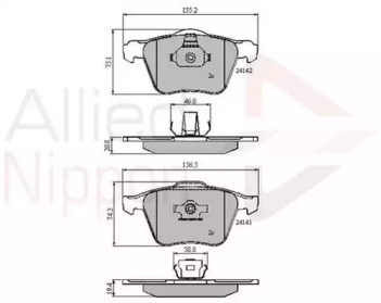 Комплект тормозных колодок COMLINE ADB01280