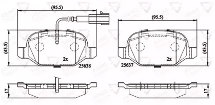 Комплект тормозных колодок COMLINE ADB11559