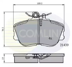 Комплект тормозных колодок COMLINE CBP0503