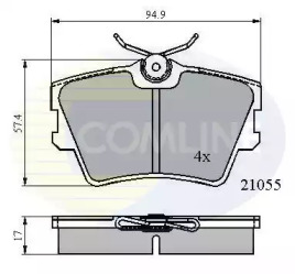 Комплект тормозных колодок COMLINE CBP0272