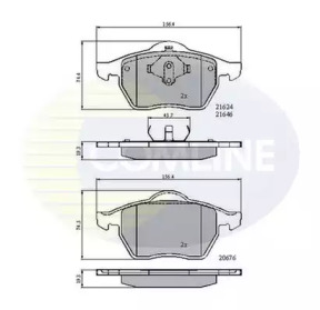 Комплект тормозных колодок COMLINE CBP01092