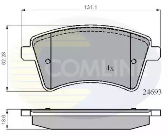 Комплект тормозных колодок COMLINE CBP01707