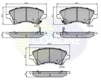 Комплект тормозных колодок COMLINE CBP31154