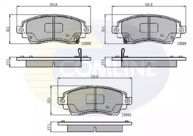 Комплект тормозных колодок COMLINE CBP3908