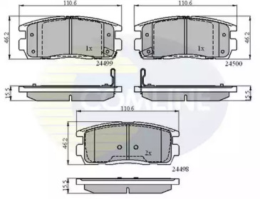 Комплект тормозных колодок COMLINE CBP31580