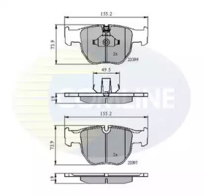 Комплект тормозных колодок COMLINE CBP01157