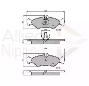 Комплект тормозных колодок COMLINE ADB0453