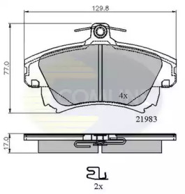 Комплект тормозных колодок COMLINE CBP3813