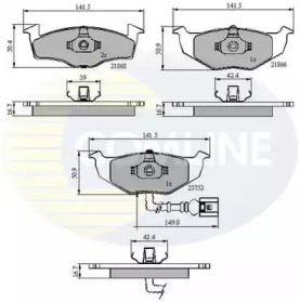 Комплект тормозных колодок COMLINE CBP1707