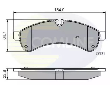 Комплект тормозных колодок COMLINE CBP01727