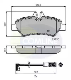 Комплект тормозных колодок COMLINE CBP21556