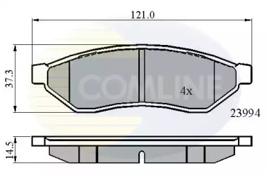 Комплект тормозных колодок COMLINE CBP01190