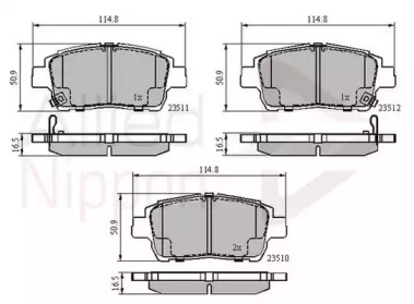 Комплект тормозных колодок COMLINE ADB3901