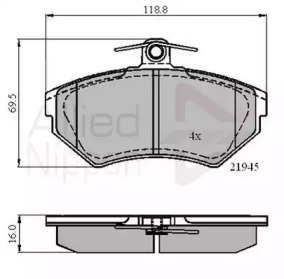 Комплект тормозных колодок COMLINE ADB0989