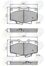 Комплект тормозных колодок COMLINE CBP3170