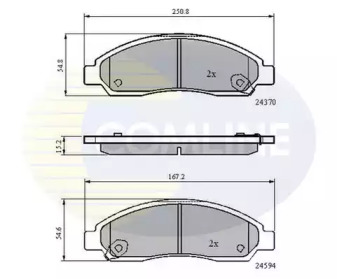 Комплект тормозных колодок COMLINE CBP31573