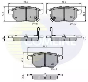 Комплект тормозных колодок COMLINE CBP31579