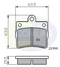 Комплект тормозных колодок COMLINE CBP0220