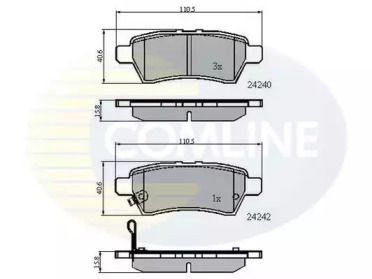 Комплект тормозных колодок COMLINE CBP31518