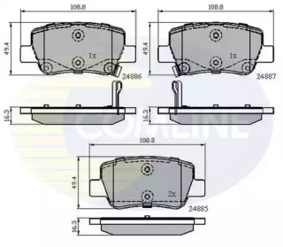 Комплект тормозных колодок COMLINE CBP32026