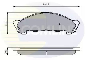 Комплект тормозных колодок COMLINE CBP01175