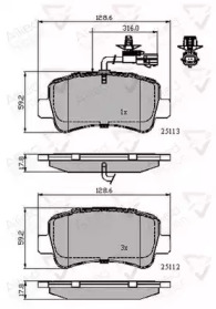 Комплект тормозных колодок COMLINE ADB12105