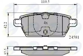 Комплект тормозных колодок COMLINE CBP01514