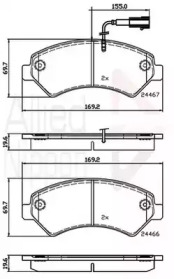 Комплект тормозных колодок COMLINE ADB12247