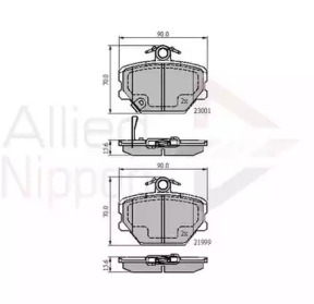 Комплект тормозных колодок COMLINE ADB31019