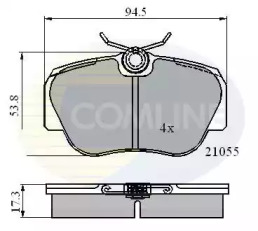 Комплект тормозных колодок COMLINE CBP0328