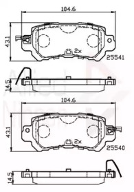 Комплект тормозных колодок COMLINE ADB32241