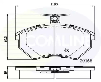 Комплект тормозных колодок COMLINE CBP0511