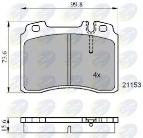 Комплект тормозных колодок COMLINE CBP01006