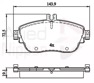 Комплект тормозных колодок COMLINE ADB32208