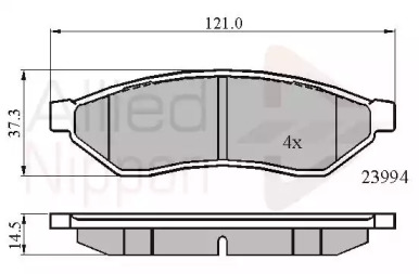 Комплект тормозных колодок COMLINE ADB01190