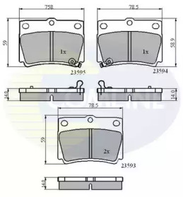 Комплект тормозных колодок COMLINE CBP3775