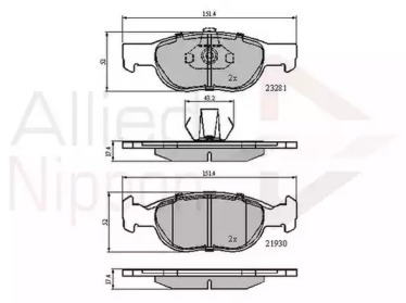 Комплект тормозных колодок COMLINE ADB01018