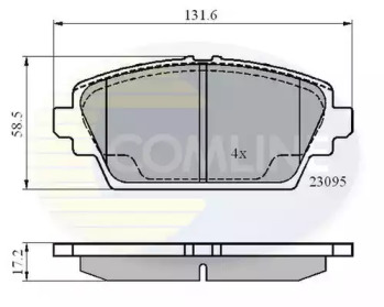 Комплект тормозных колодок COMLINE CBP0802