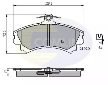 Комплект тормозных колодок COMLINE CBP31304